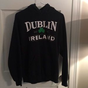 Dublin Ireland hooded black sweatshirt